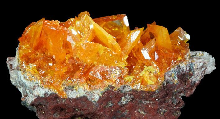 Wulfenite Crystal Cluster - Rowley Mine, AZ #76833